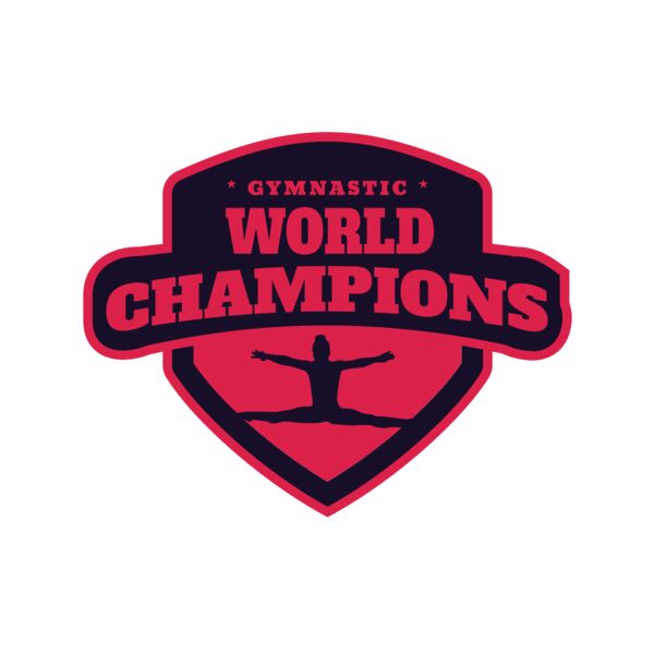 Gymnastic World Champions logo template Thumbnail